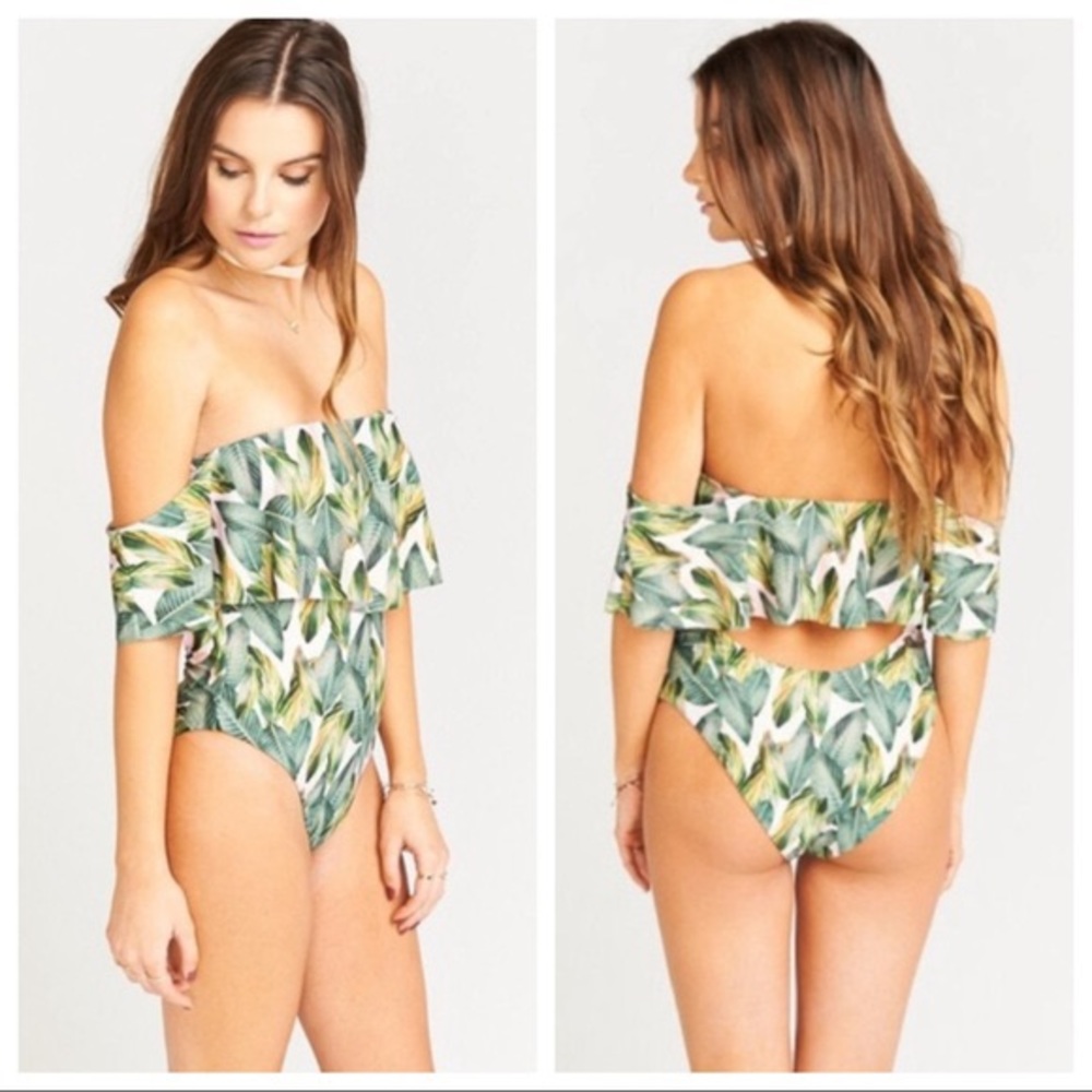 ShowMeYourMumu Rio Ruffle One Piece Peachy Palm
